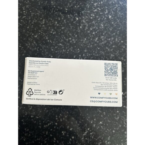 New Comfycubs 6 Gray Muslin Burp Cloths  Cotton 20x10 Inches - Picture 4 of 5